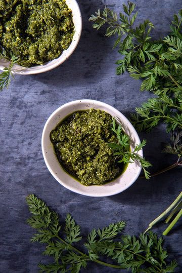 Carrot Top Pesto