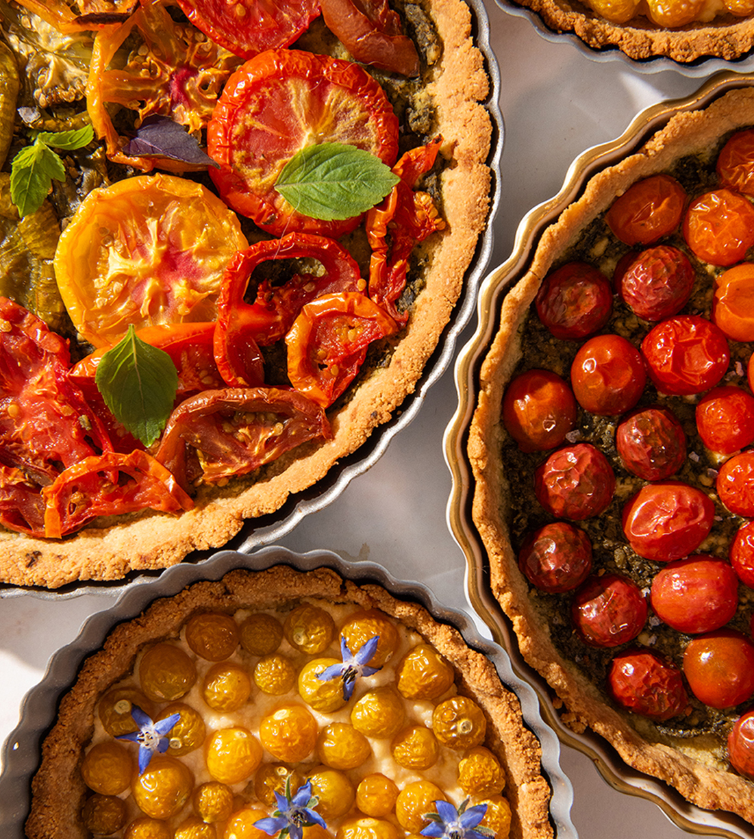 Almond Flour Tomato Tarts