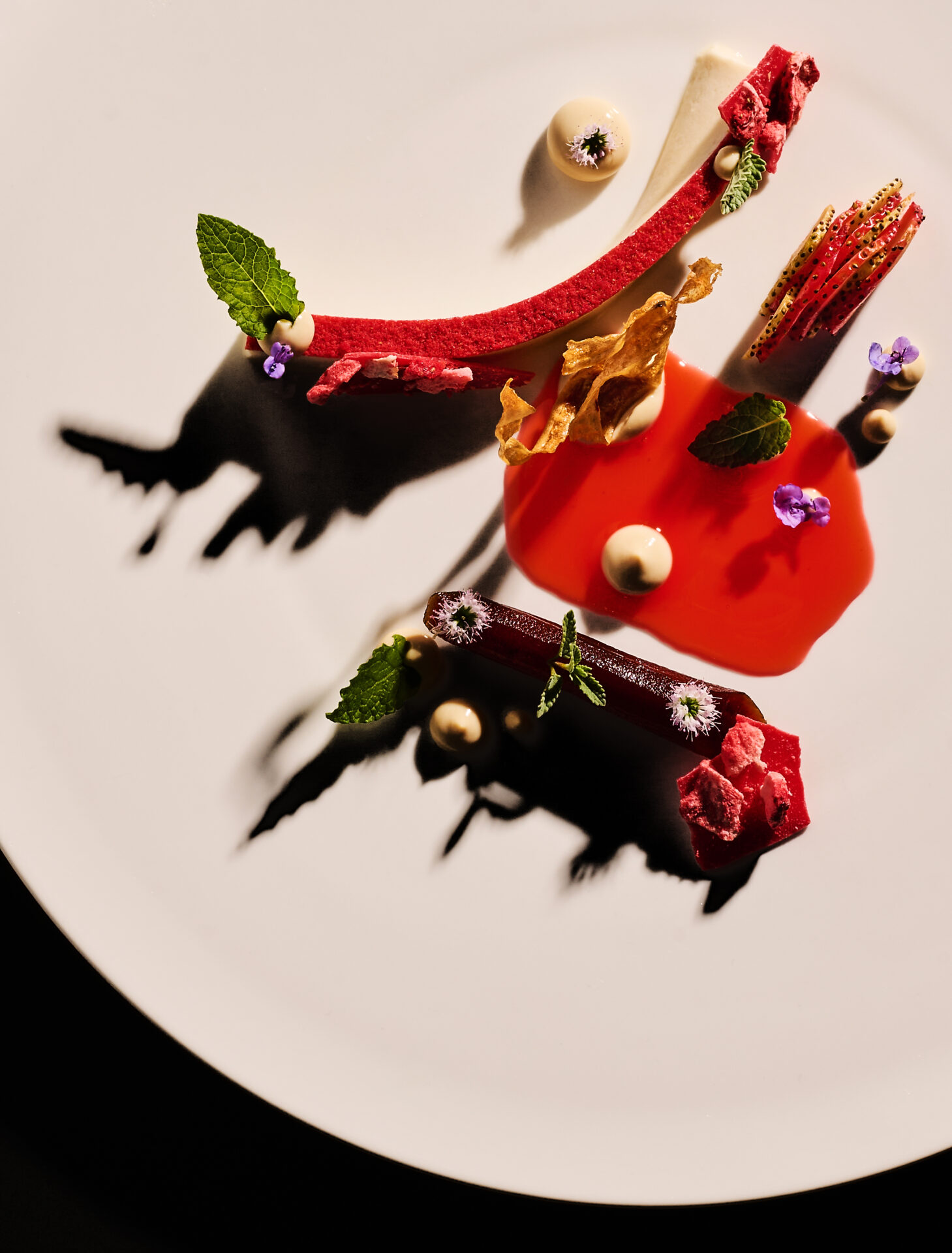 Chef Lucas Trahan's Strawberry and Salsify Dessert at Ever Restaurant